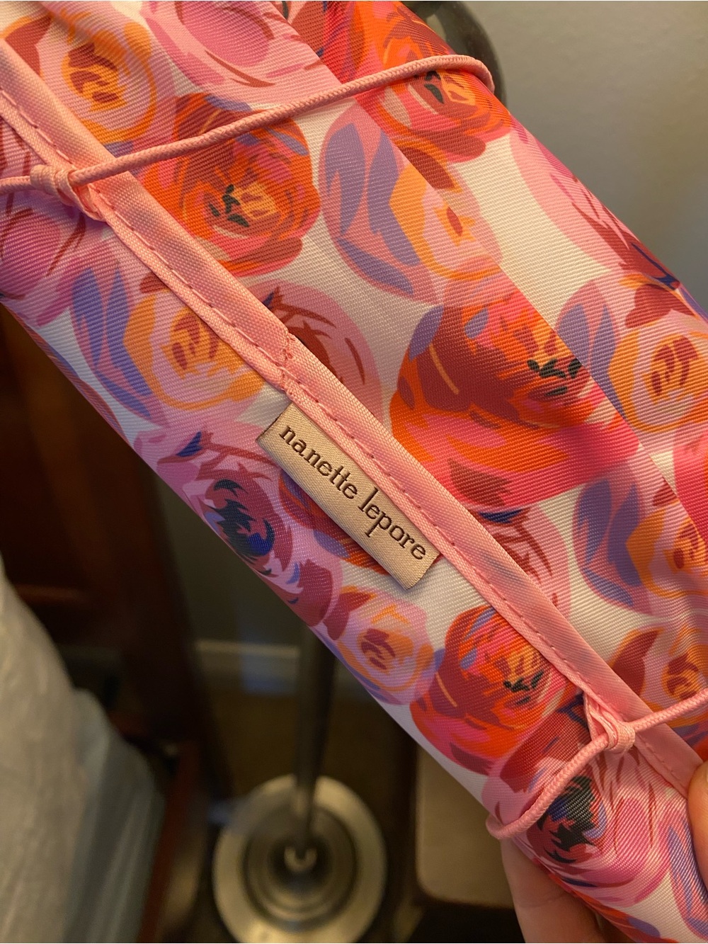 Nanette Lepore Pink and Coral Floral Zip Pouch